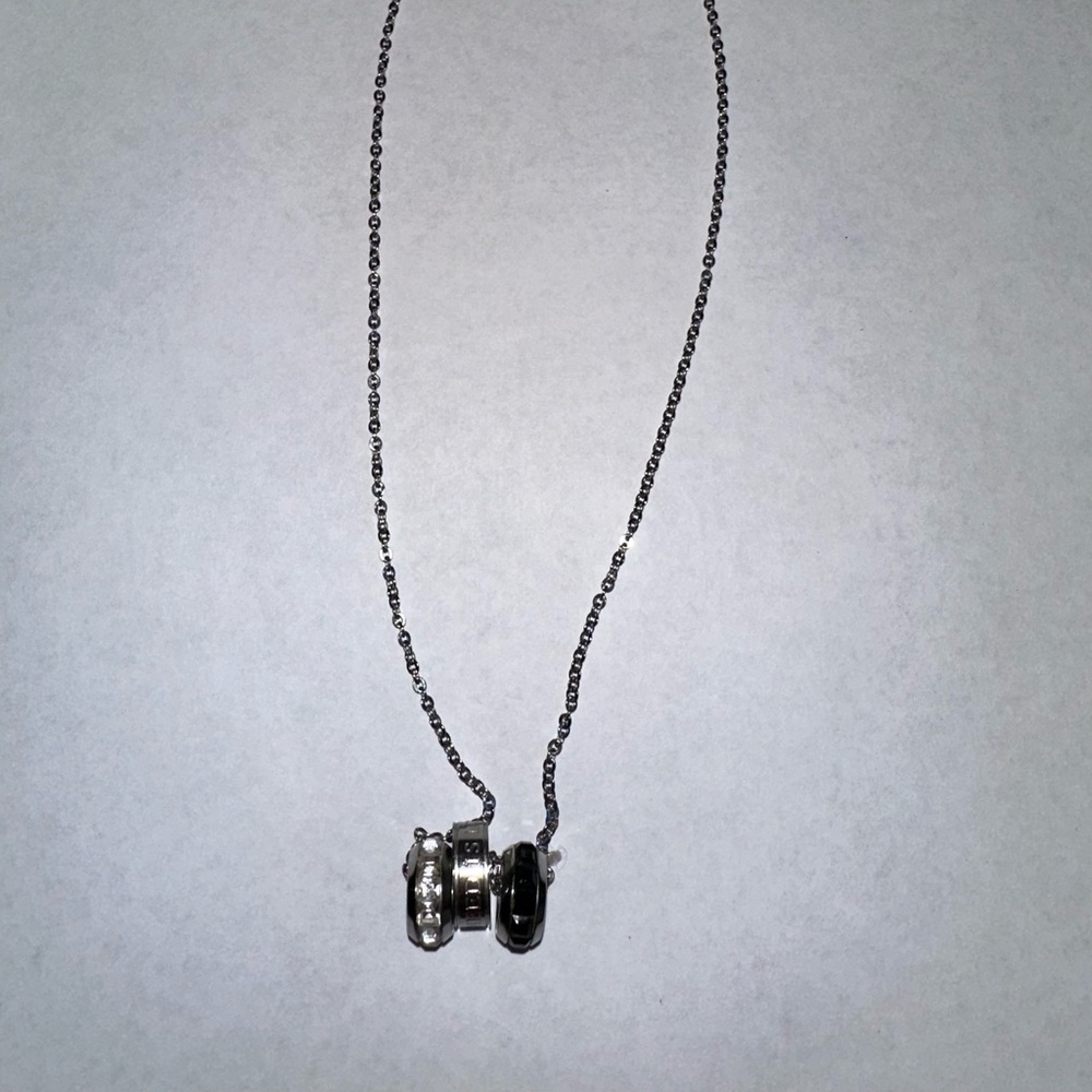 Silver Chain Necklace with Pendant